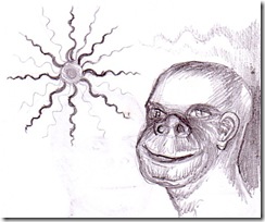 Hominid si sursa de unde reprezentata schematic asa cum am visat ca o reprezentau ei