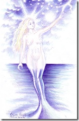 Nasterea venerei desen facut cu pixul