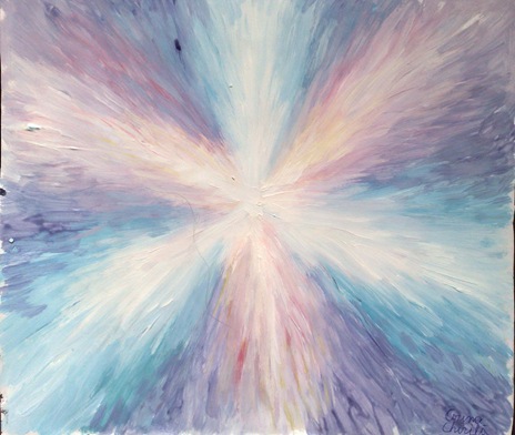 Floarea cu 6 petale de lumina sau steaua cu 6 raze - Pictura abstracta