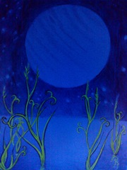 Peisaj cu plante primitive de pe alta planeta