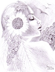 Toamna desen in creion