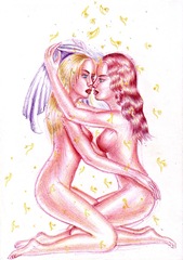 Dorinta eu cu ea desen in pix 2004