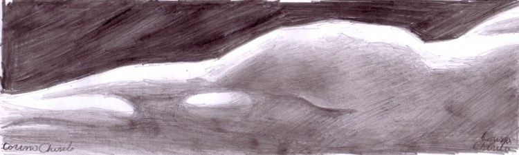 Nud femeie cu spatele desen in creion