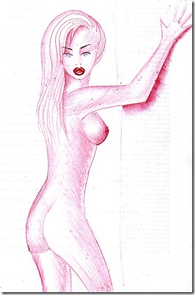 Nud de femeie cu coloana