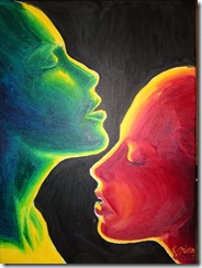 Love and desire oil on canvas painting - Pasiune si dorinta pictura ulei pe panza