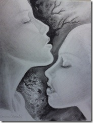 Love and desire pencil drawing - Iubire pasiune si dorinta desen in creion