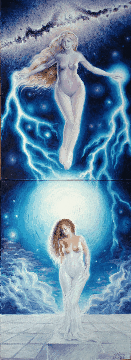 Afrodita dand viata statuii Galateea, creatia, muza si marea iubire a sculptorului Pygmalion