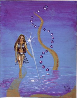 Pictura inspirata dion poezia Melancolie facuta in anul 2000