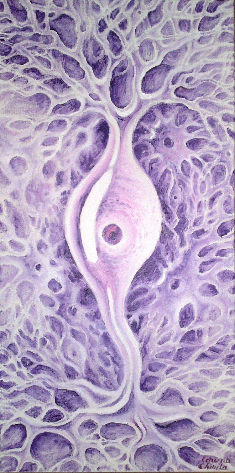 Neuron bipolar, pictura ulei pe panza