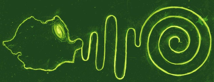 Harta din vis, desen in creion colorat pe calculator