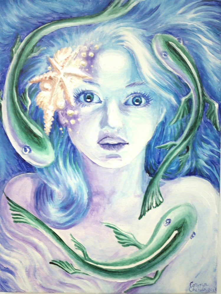 Regina marilor, pictura acrilice pe panza