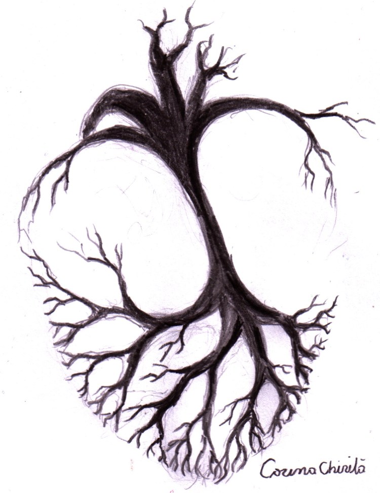 Desen in creion inspirat din versurile poeziei Emotie de toamna de Nichita Stanescu