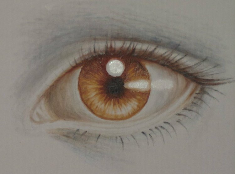 Ochi pictat pe panza