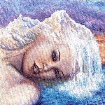 Mother nature portrait drawing and painting - Mama natura portret desen si pictura