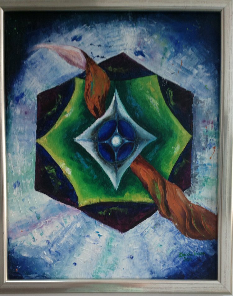 Privire spre necunoscut, pictura de Ioana Dascalu