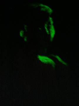 Fata cu fluturele pictura fosforescenta