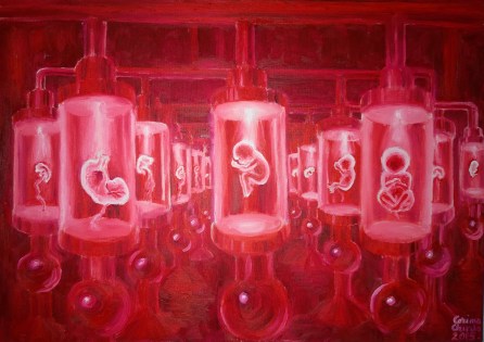 Fabrica de copii, pictura ulei pe panza