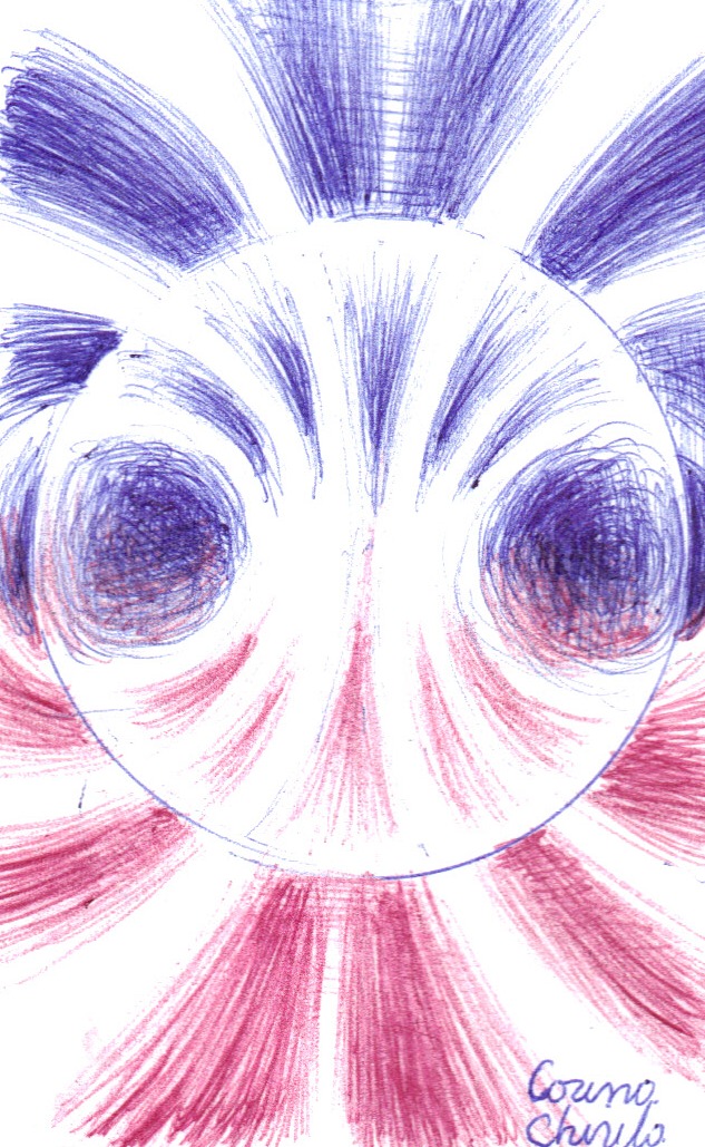 Magnetic field lines drawing - Linii de camp magnetic desen in pix