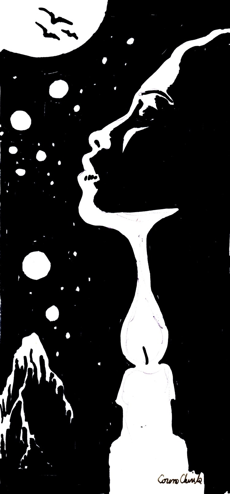 The ghost of her the lost love drawing - Fantoma unei iubiri pierdute desen