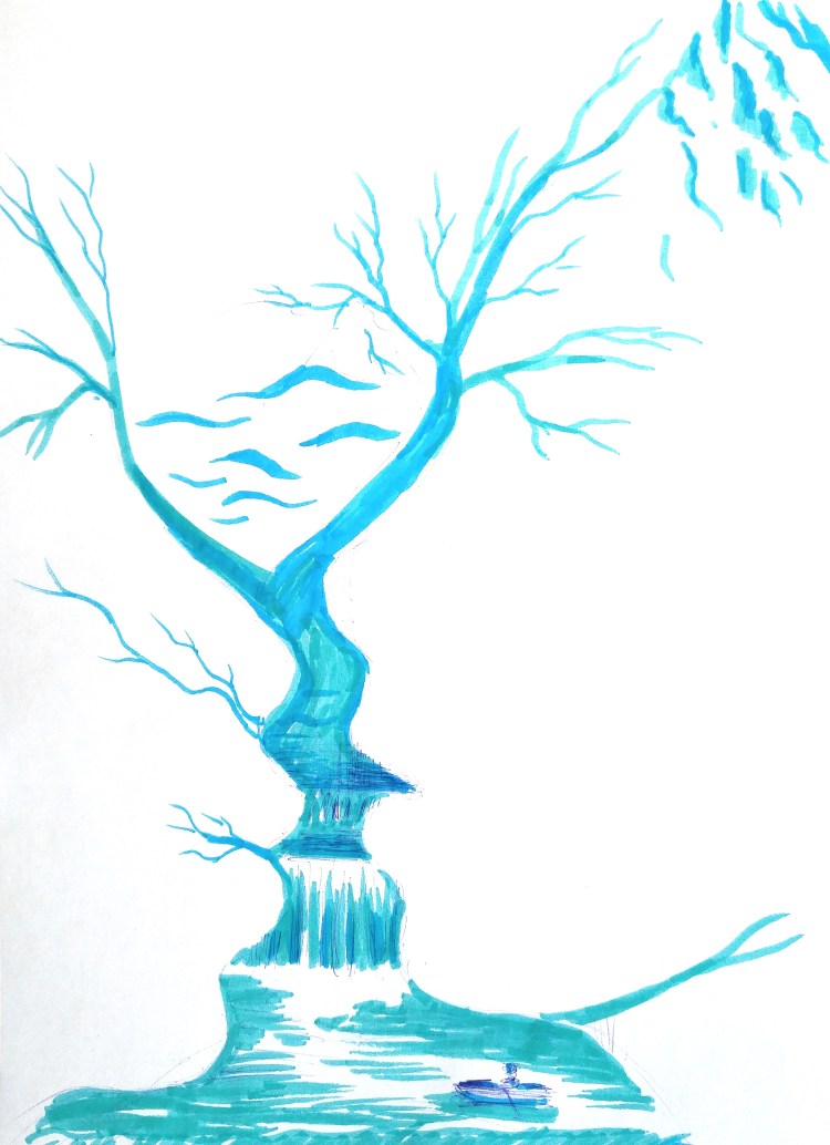 Rivers of emotions drawing - Raul mental pictura