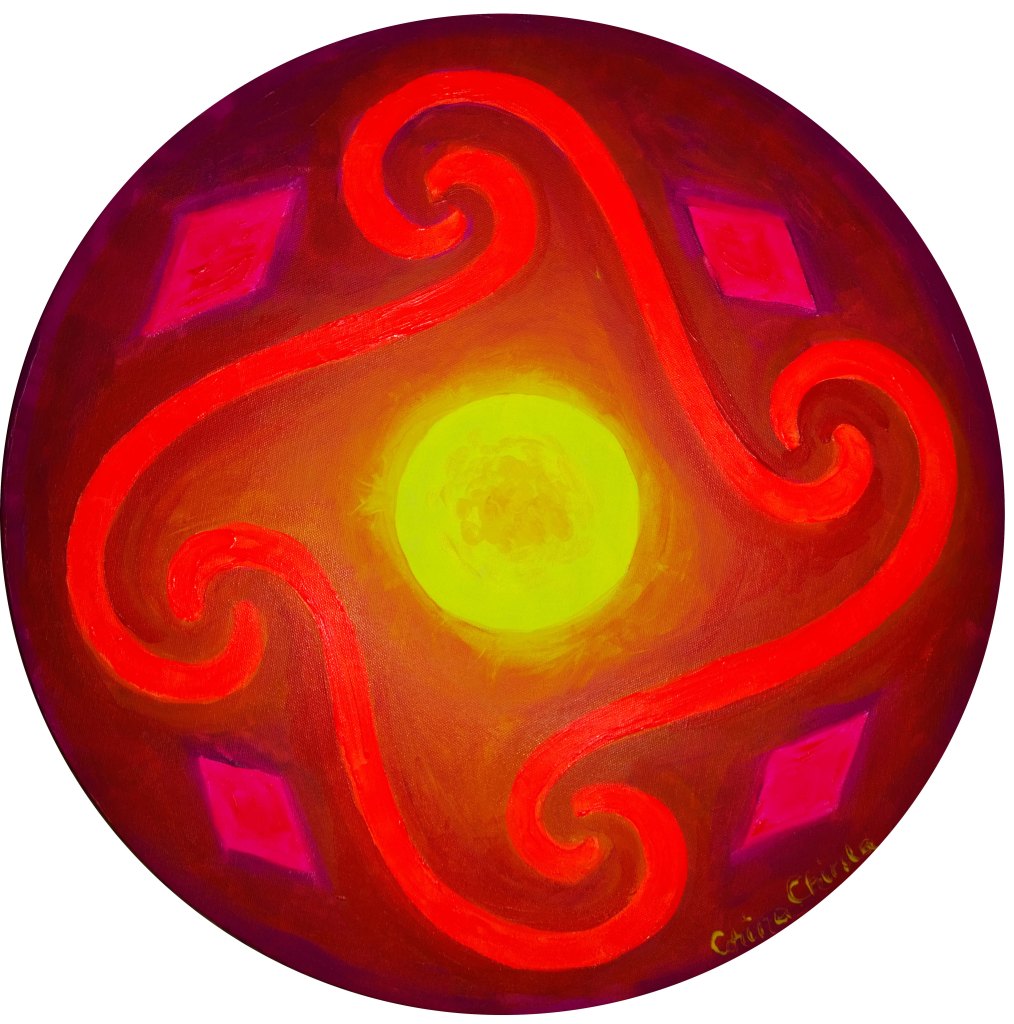 simbol solar din vechime datand de pe vremea culturii cucuten, preluat si flosit de daci, mandala straveche