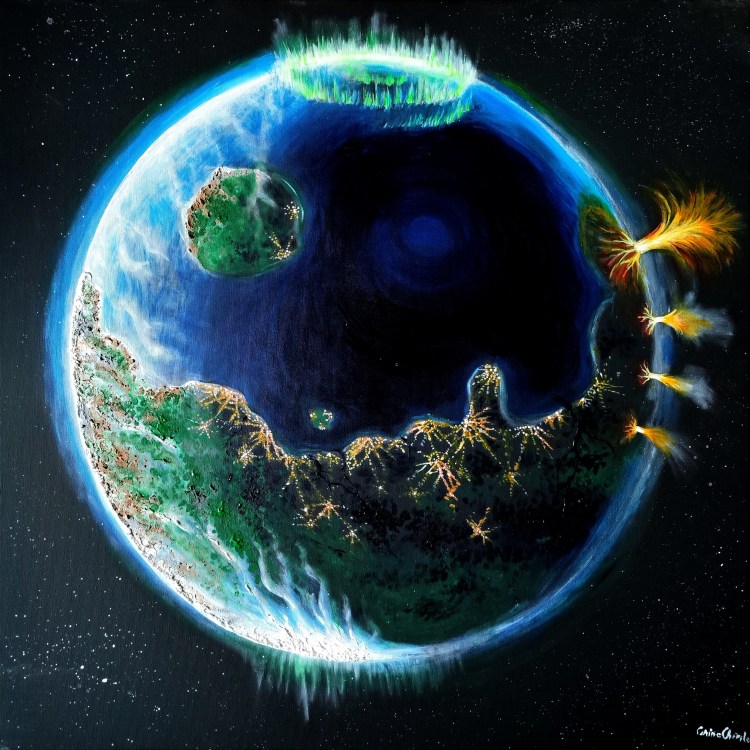 catastrofa care a facut sa dispara viata de pe Marte, pictura