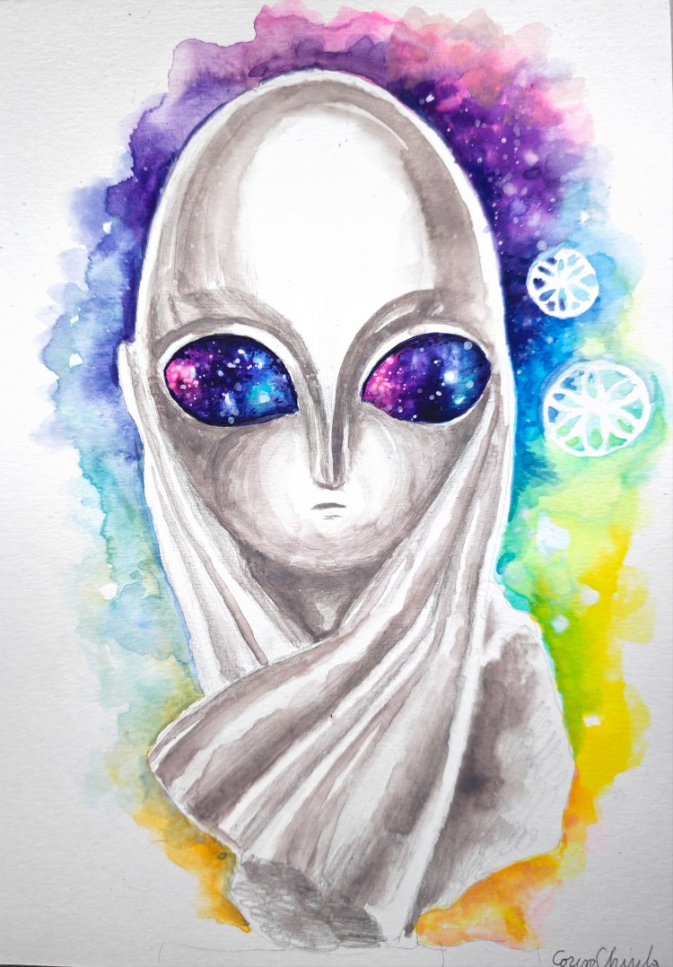 domnisoara Pogany, acuarela