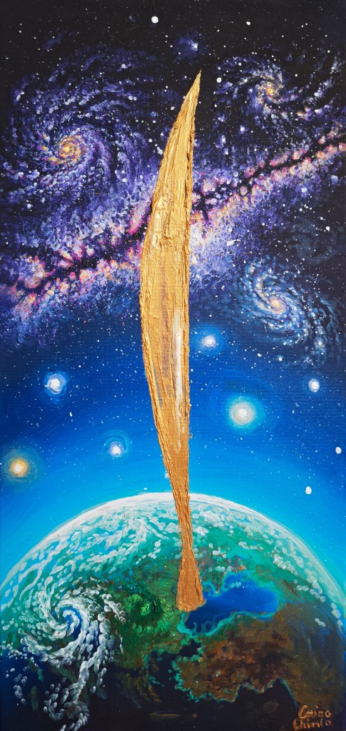 Zbor, pictura inspirata de creatia lui Constantin Brancusi